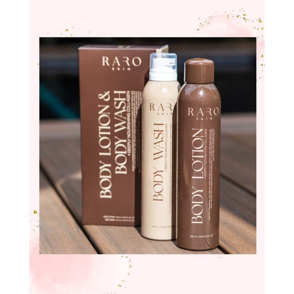 *NIB* Raro Skin Deeply Nourishing Collagen Body Wash & Body Lotion Set 250ml